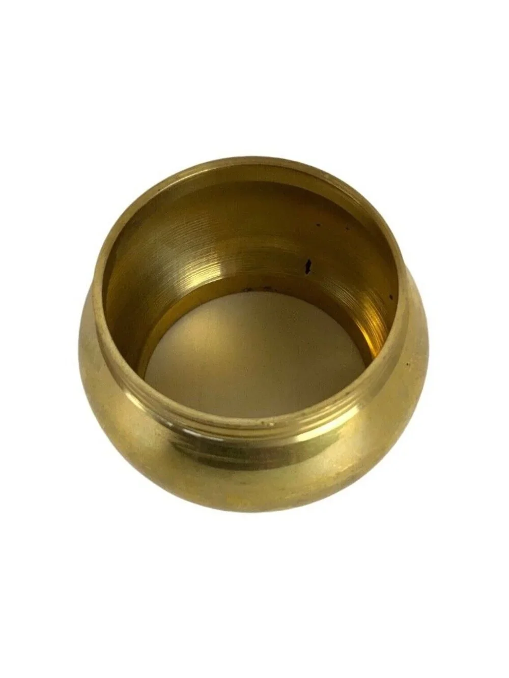 Antique Brass Napkin Rings Set Of 8 Rounded Tube Classic Table Decor India
